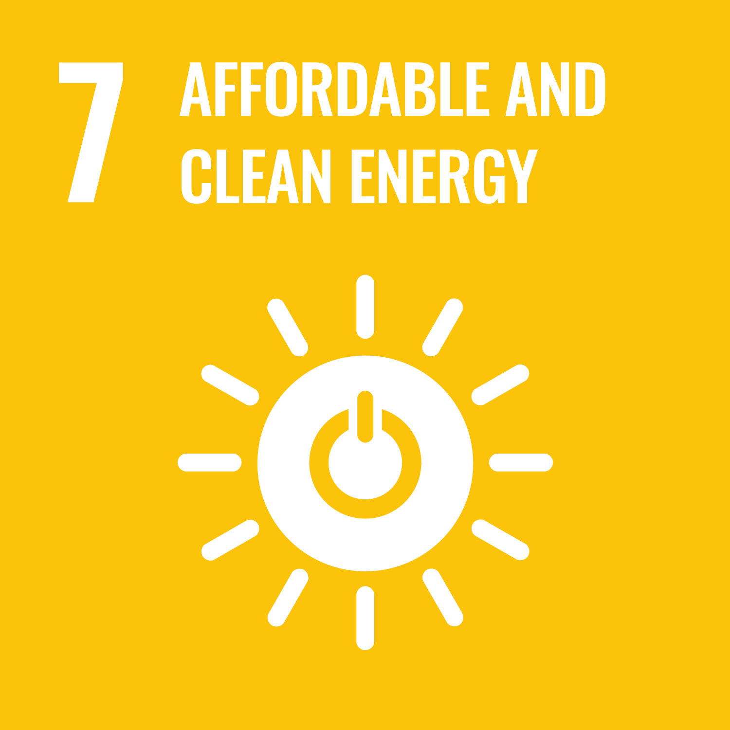 SDGs Goal 7: Affordable and clean energy